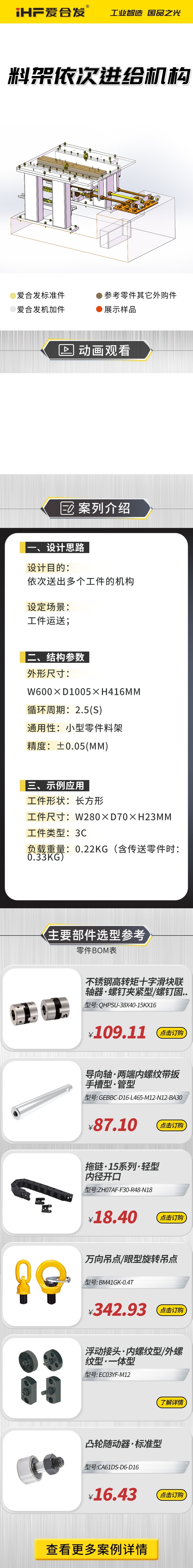 愛合發(fā)案例剖析：料雜架依次進給機構(gòu)！